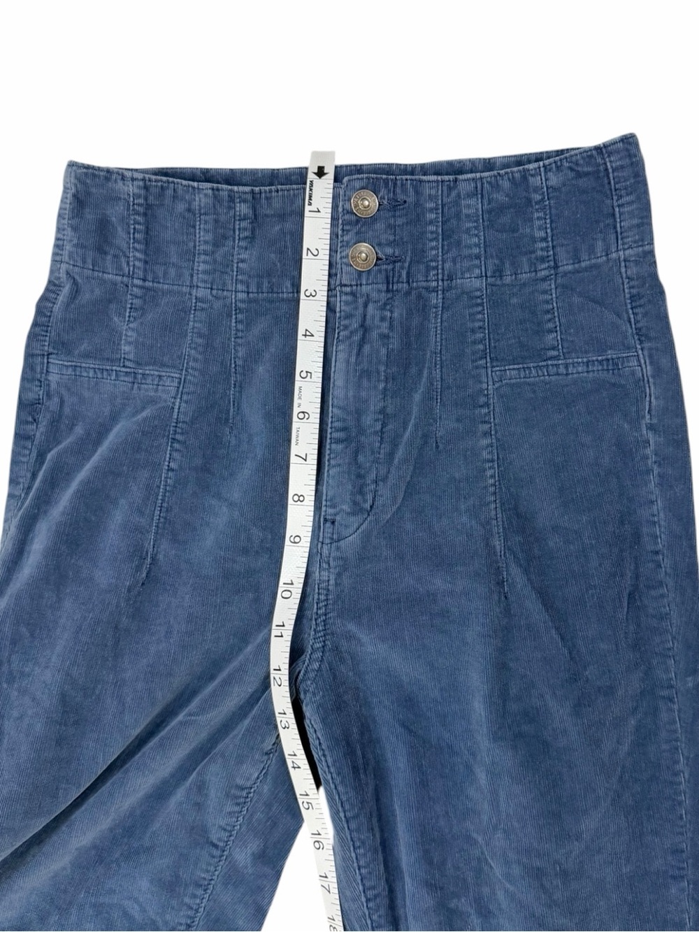 Free People We The Free Jayde Flare Corduroy Pants Slate Blue Size 29 - Picture 8 of 11